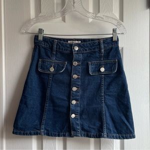 Zara TRF Dark Wash Denim Pencil Skirt. Size S.